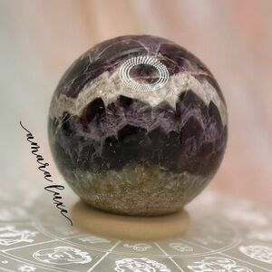 Chevron Amethyst Sphere